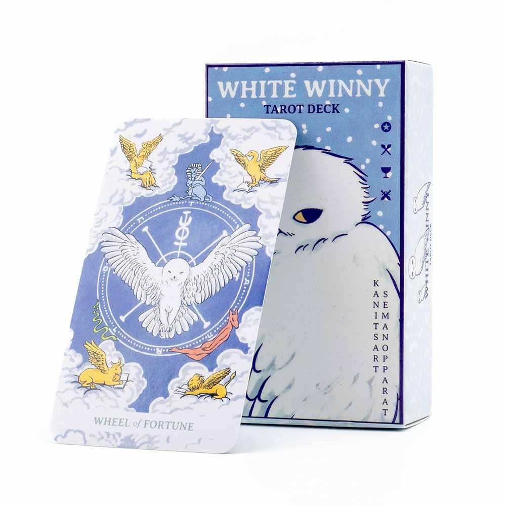 Tarot Cards Deck With Guidebook - White Winny Tarot الإصدار الإنجليزي 80