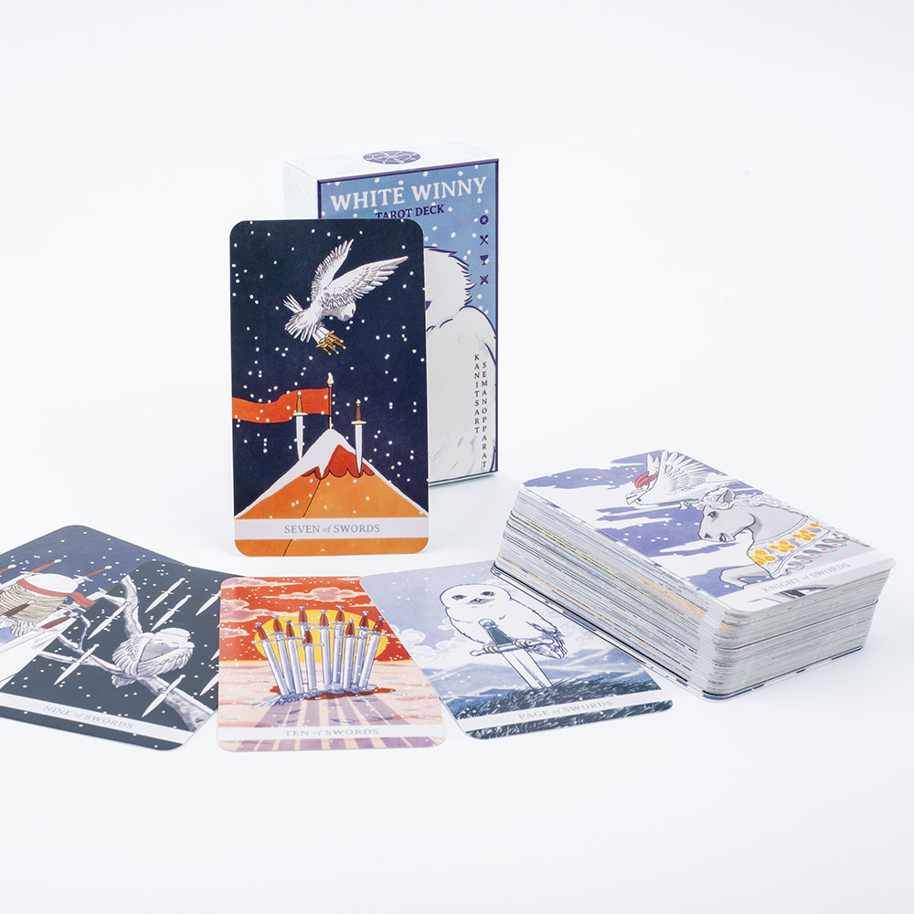 White Winny Tarot الإصدار الإن - مراجعة Tarot Cards Deck With Guidebook وسعره